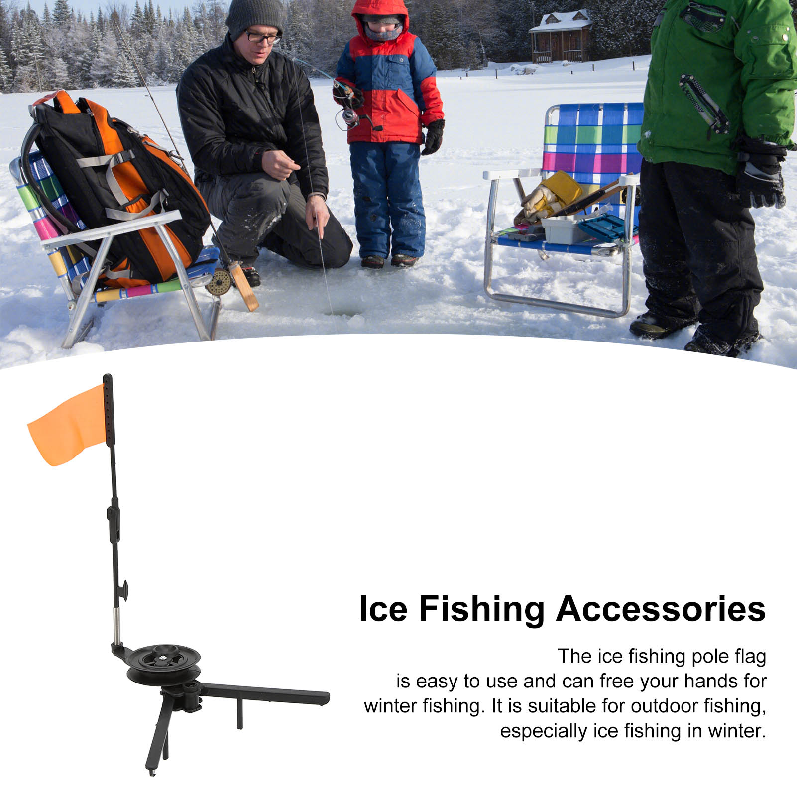 Tiang Pancing Es Lipat dengan  - Ice Fishing Tip Up ulasan dan harga